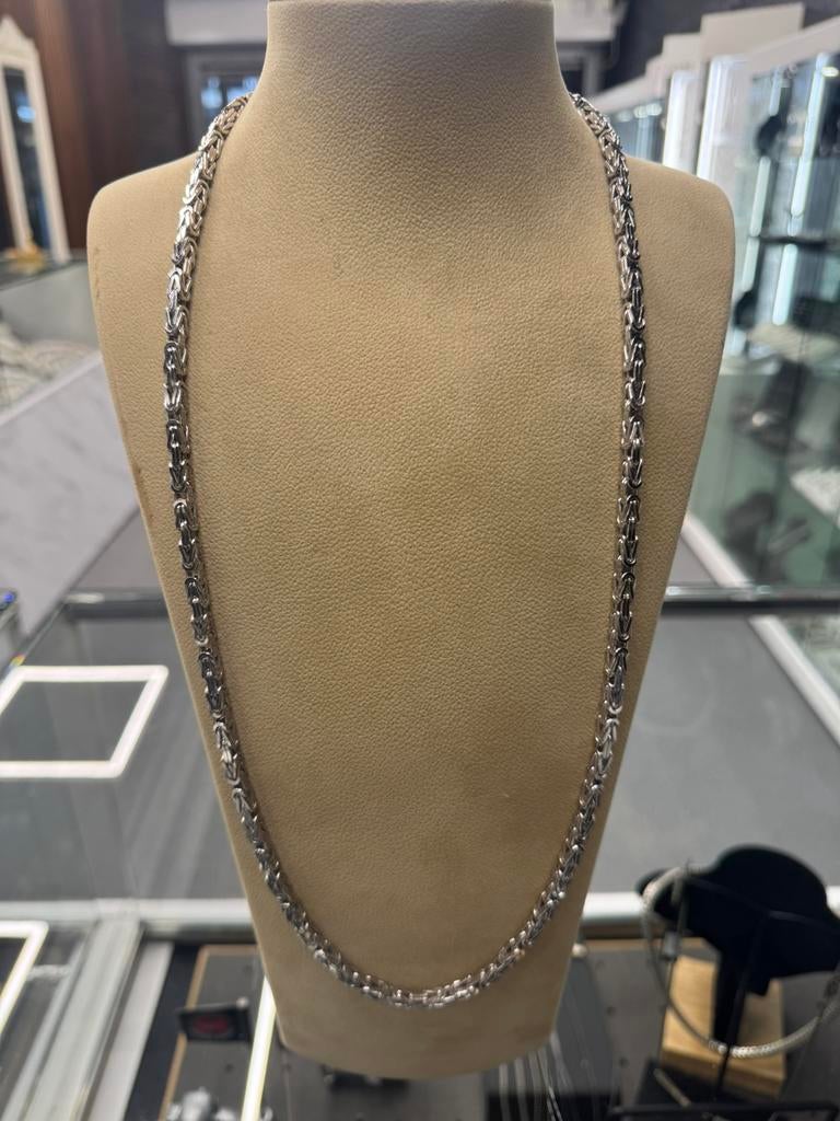 Zilver 925 - Zilveren Ketting - Nieuw - 97.09g - gerodineerd, Sieraden, Tassen en Uiterlijk, Kettingen, Ophalen of Verzenden, Nieuw