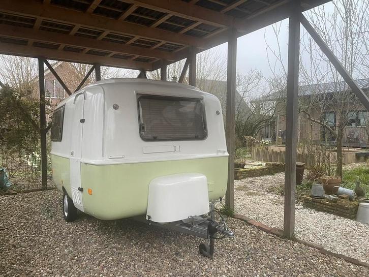 Lander Graziella 340 – 1973 met stalling komende winter!, Caravans en Kamperen, Caravans, Particulier, tot en met 2, 500 - 750 kg