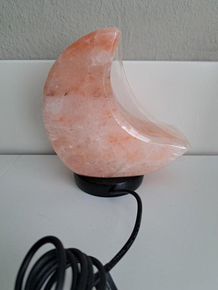 Himalaya Maanlamp Zoutsteen - Nieuw, Huis en Inrichting, Lampen | Tafellampen, Nieuw, Ophalen of Verzenden