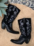 Kentucky?s flowerboots 37 cowboylaarzen met hak bloemen, Hoge laarzen, Zwart, Ophalen of Verzenden, Zo goed als nieuw