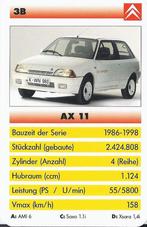 C279 autokaartje 3b citroen ax 11 1986-1998, Ophalen of Verzenden, Zo goed als nieuw, Auto's
