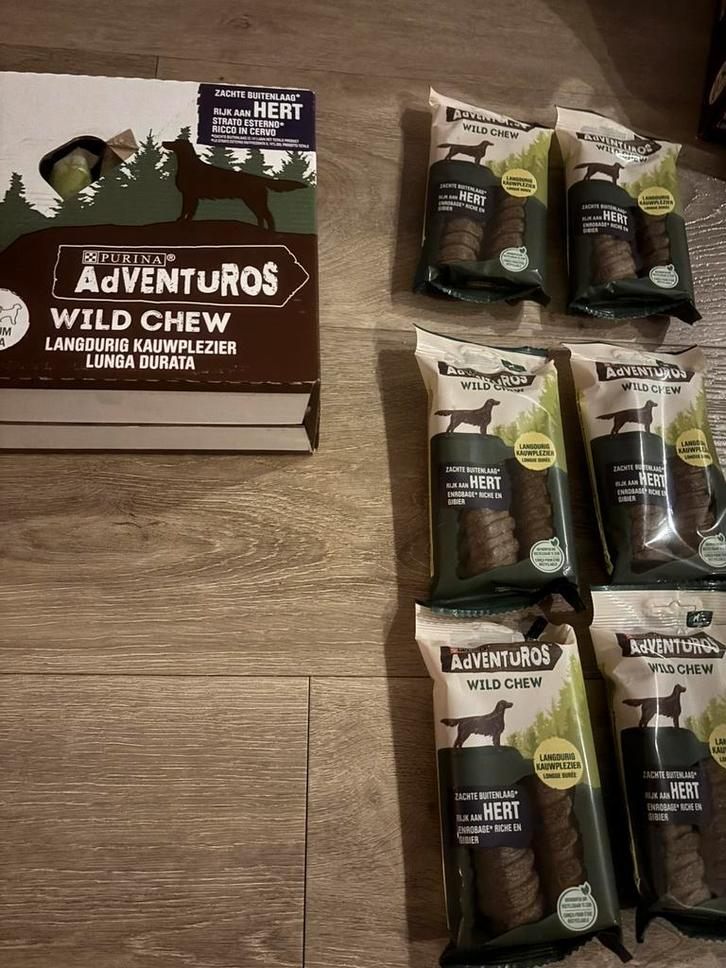 AdVENTuROS Wild Chew Medium Hondensnacks Hert - 6 x 200 gram, Dieren en Toebehoren, Dierenvoeding, Hond, Ophalen of Verzenden