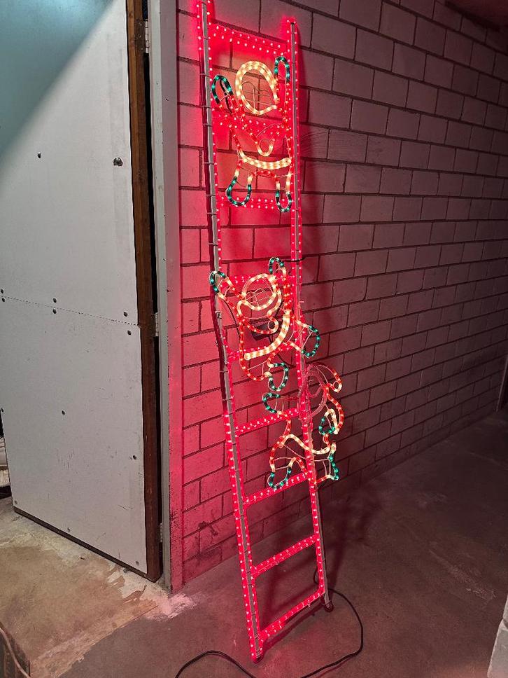 Kerst buiten trap Santa verlichting, Diversen, Kerst, Gebruikt, Ophalen