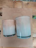 2x waxinelichthouder, ptmd, Overige materialen, Nieuw, Ophalen of Verzenden, Grijs