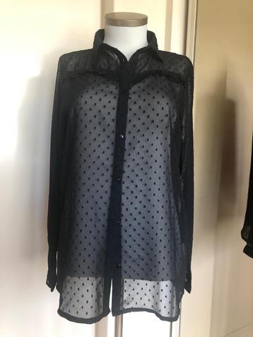 blouse 38/40 zwart voile KERST beschikbaar voor biedingen
