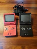 Gameboy advance sp zwart en rood + oplader, Gebruikt, Ophalen