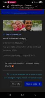 2 tickets walibi holland, Tickets en Kaartjes, Twee personen, Overige soorten, Overige typen