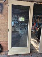 Houten openslaande deur met dubbelglas, Doe-het-zelf en Verbouw, Deuren en Horren, Ophalen, Gebruikt, 80 tot 100 cm, Minder dan 200 cm