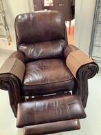 Leren Relaxfauteuil - Amerikaans Model, Ophalen, Gebruikt, Leer, 75 tot 100 cm