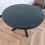 Eettafel rond mangohout zwart, Huis en Inrichting, Tafels | Eettafels, Ophalen, Zo goed als nieuw