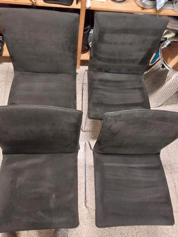 4 Pastoe Penant Eetkamerstoelen, alcantara stof, antraciet beschikbaar voor biedingen