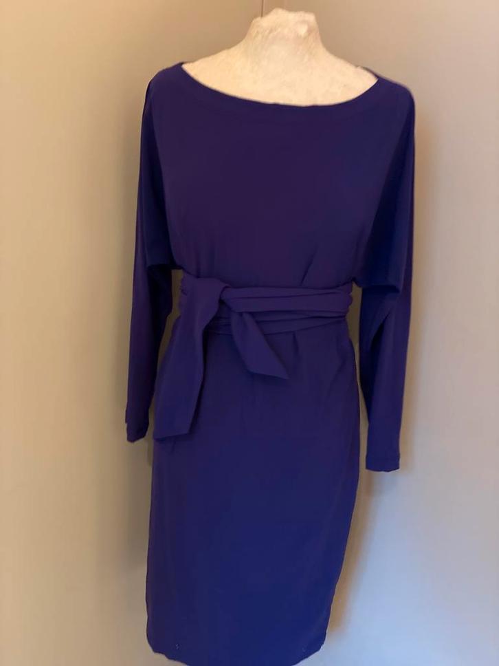LaDress Carla jurk XS - zgan paarsblauw travelstof, Kleding | Dames, Jurken, Zo goed als nieuw, Maat 34 (XS) of kleiner, Paars