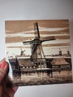 Vintage keramiek wandtegel met windmol, Ophalen of Verzenden