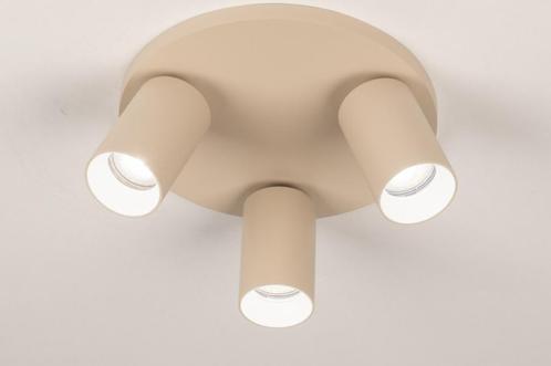 3 lichts spots zand beige bed keuken bank hoekbank hal lamp, Huis en Inrichting, Lampen | Spots, Nieuw, Led, Ophalen of Verzenden