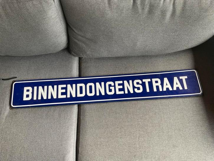 Emaille Binnendongenstraat Helmond, Verzamelen, Merken en Reclamevoorwerpen, Gebruikt, Gebruiksvoorwerp, Ophalen