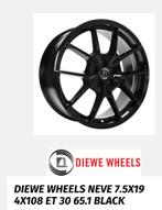 Nieuw zwarte 19 inch velgen 4x108, Velg(en), Nieuw, 235 mm, Personenwagen