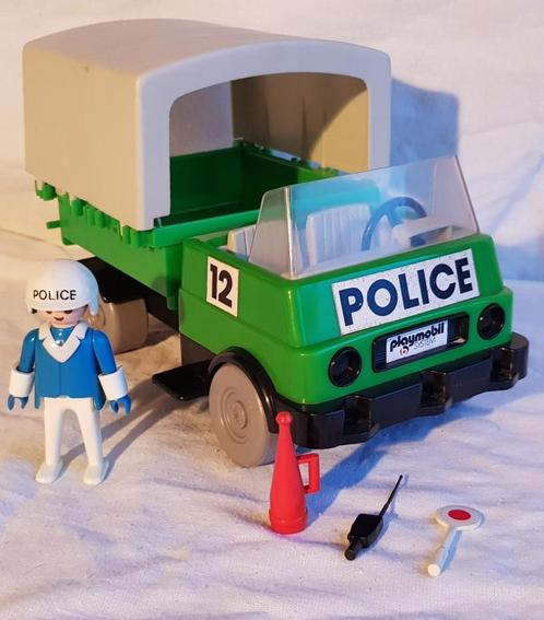 Playmobil 3233 Vintage Groen Politie Busje, Kinderen en Baby's, Speelgoed | Playmobil, Gebruikt, Los playmobil, Ophalen of Verzenden