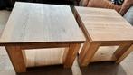Twee eiken salontafeltjes 60x60 cm, Huis en Inrichting, Tafels | Salontafels, Ophalen, Gebruikt, 50 tot 100 cm, 50 tot 100 cm