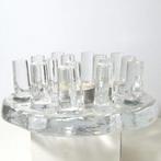 Design glazen theelicht - brutalist -  Glasdesign Georghütte, Antiek en Kunst, Ophalen of Verzenden