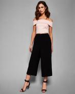 Ted Baker luxe jumpsuit off shoulder zwart/roze Ted2=36, Nieuw, Ted Baker, Maat 36 (S), Zwart