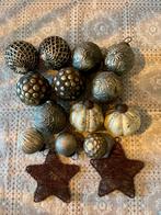 Kerstballen kerstversiering landelijk stoer sober wonen, Diversen, Kerst, Ophalen of Verzenden, Zo goed als nieuw