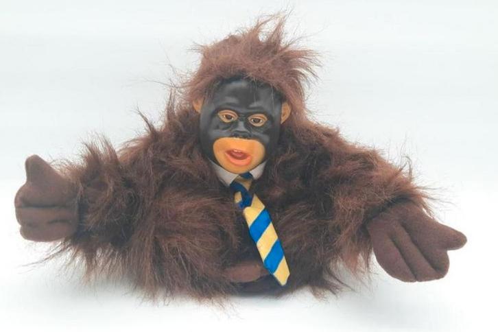 Vintage Jaap Aap knuffel Animal Crackers Andre van Duin, Verzamelen, Film en Tv, Zo goed als nieuw, Tv, Actiefiguur of Pop, Ophalen of Verzenden