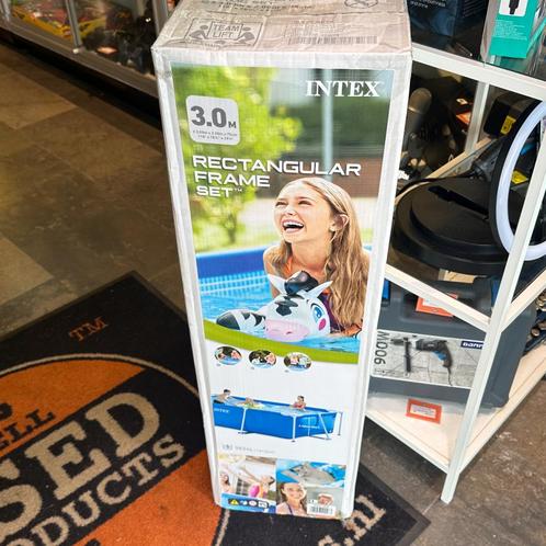 Intex Rectangular Frame Pool - Opzetzwembad - 300 x 200 x 75, Kinderen en Baby's, Speelgoed | Buiten | Zandbakken, Zo goed als nieuw