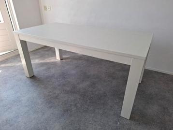 Witte Eettafel 90x180cm - Gebruikt beschikbaar voor biedingen