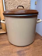 Vintage Weck Emaille Inmaakpan met Deksel, Huis en Inrichting, Ophalen of Verzenden, Gebruikt, Overige materialen, Pot, Bus of Blik
