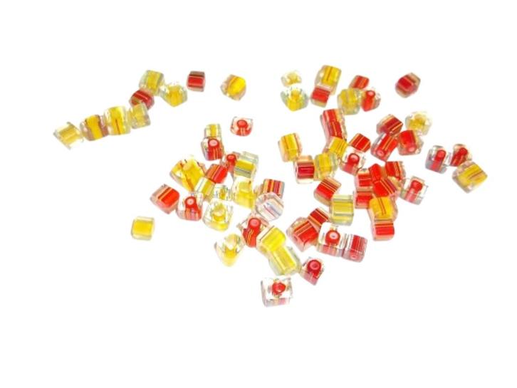 Regenboogkleurig Kubus Glas Kralen, 6mm, Hobby en Vrije tijd, Kralen en Sieraden maken, Nieuw, Kraal, Ophalen of Verzenden