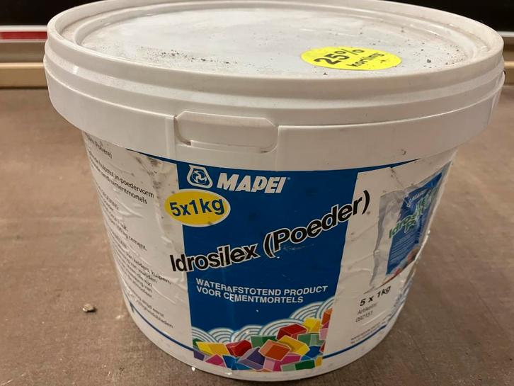 Mapei Idrosilex (Poeder) - 6x1kg, Doe-het-zelf en Verbouw, Isolatie en Afdichting, Gebruikt, Overige materialen, Minder dan 4 cm