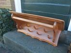 Houten KAPSTOK 78,5 cm breed WANDKAPSTOK hout 7 haken + stok, Wandkapstok, Gebruikt, Ophalen of Verzenden, Minder dan 100 cm