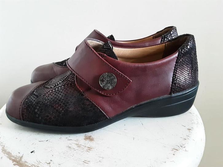 SOLIDUS schoenen maat 5.5 (38.5)  J  bordeaux, Kleding | Dames, Schoenen, Zo goed als nieuw, Ophalen of Verzenden