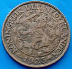1 cent 1925 Wilhelmina, Postzegels en Munten, Munten | Nederland, Koningin Wilhelmina, 1 cent, Losse munt, Verzenden