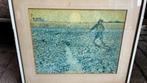 Van Gogh - De Zaaier - Ingelijste reproductie, Antiek en Kunst, Ophalen of Verzenden