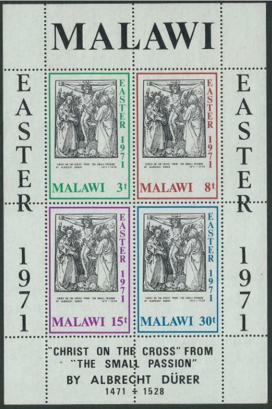 Malawi 1971 Pasen kruisiging Jezus Christus 2x vel pfris, Verzenden, Overige landen, Postfris
