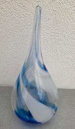 Vintage Blauw-witte glazen druppel, Blauw, Ophalen of Verzenden, Minder dan 50 cm, Glas