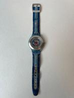 Swatch Diaphane automatic horloge watch, Ophalen, Waterdicht, Gebruikt, Blauw