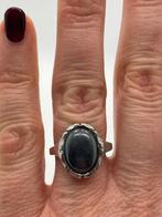 B406 Prachtige zilveren hematiet ring maat 18, Sieraden, Tassen en Uiterlijk, Ringen, 18 tot 19, Ophalen of Verzenden, X, Met edelsteen