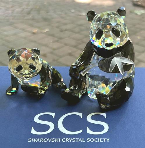 Swarovski Panda moeder en baby incl.doos & certificaat, Verzamelen, Swarovski, Nieuw, Ophalen of Verzenden