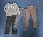 3 lange broeken en 1 long sleeve maat 128, Kinderen en Baby's, Kinderkleding | Maat 128, Broek, H&M, Ophalen of Verzenden, Zo goed als nieuw