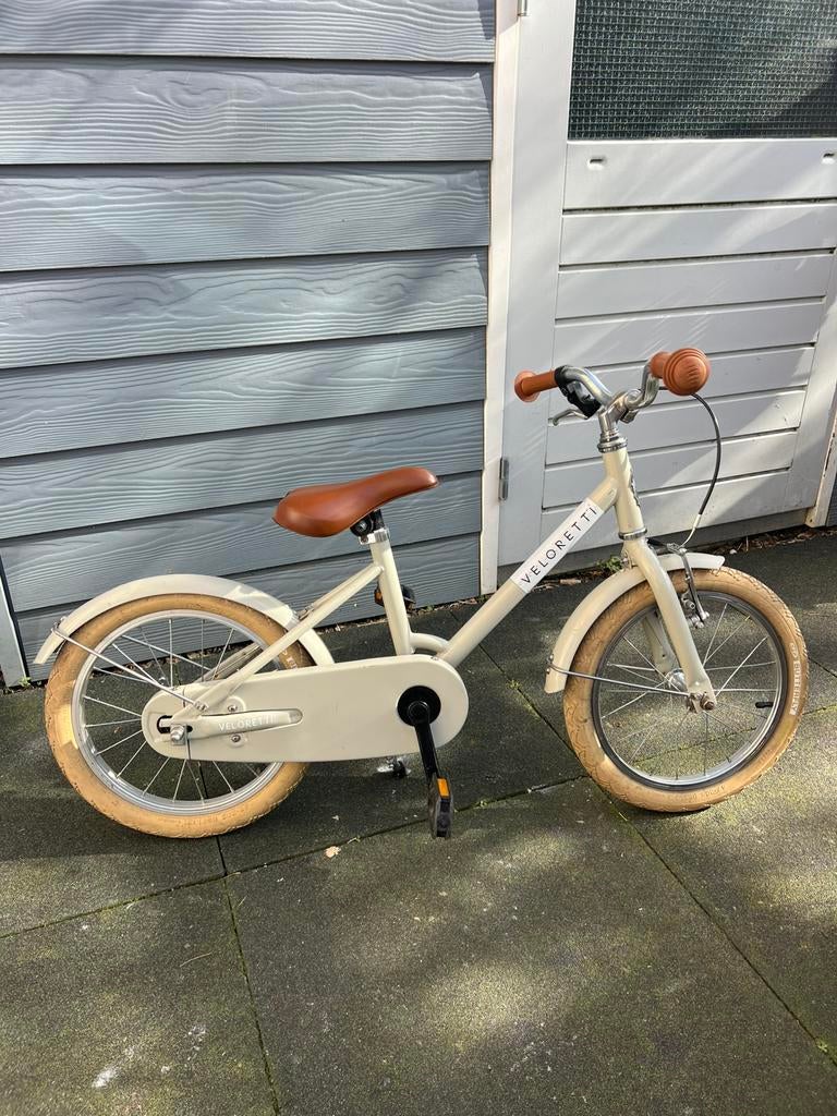 Velorreti Maxi kinderfiets beige 3-6 jaar gebruikt, Ophalen, Zo goed als nieuw, 16 tot 20 inch