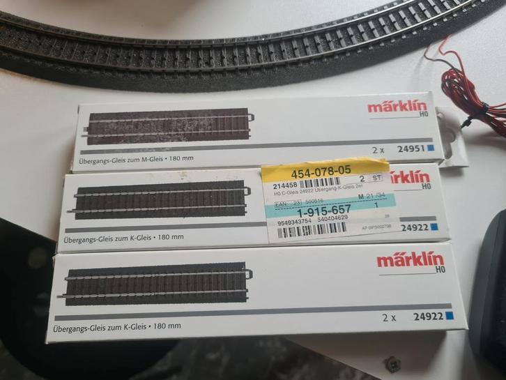 Märklin Overgangsrails C naar M  rails en C naar K rails, Hobby en Vrije tijd, Modeltreinen | H0, Nieuw, Overige typen, Wisselstroom