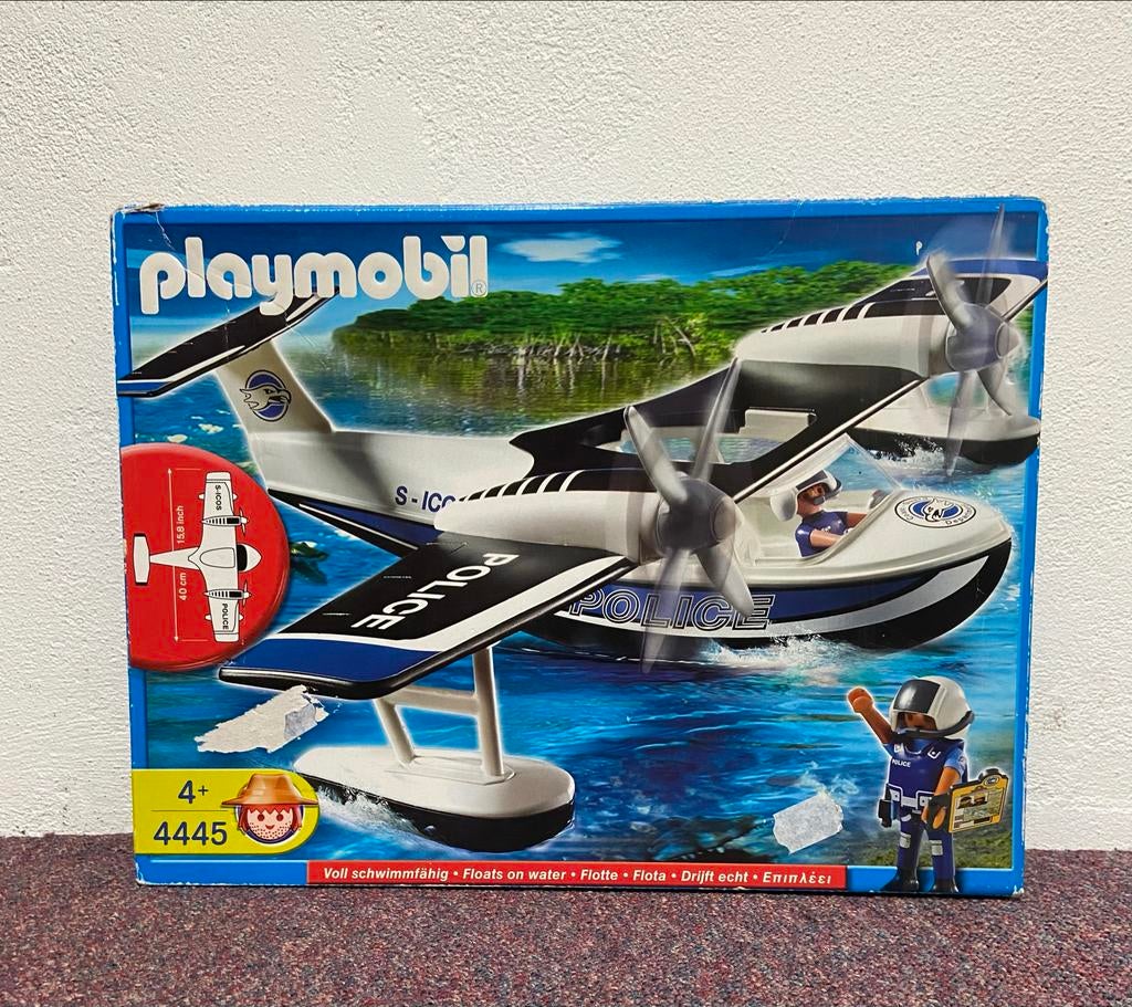 Playmobil Politie Watervliegtuig - Set 4445, Kinderen en Baby's, Speelgoed | Playmobil, Ophalen of Verzenden, Nieuw, Complete set