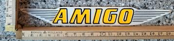 Gele Vintage sticker Amigo Honda motor motorcross crossmotor beschikbaar voor biedingen