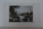 ROTTERDAM LEUVEHAVEN Terwen Handgekleurde Staalgravure GJ2, Antiek en Kunst, Verzenden