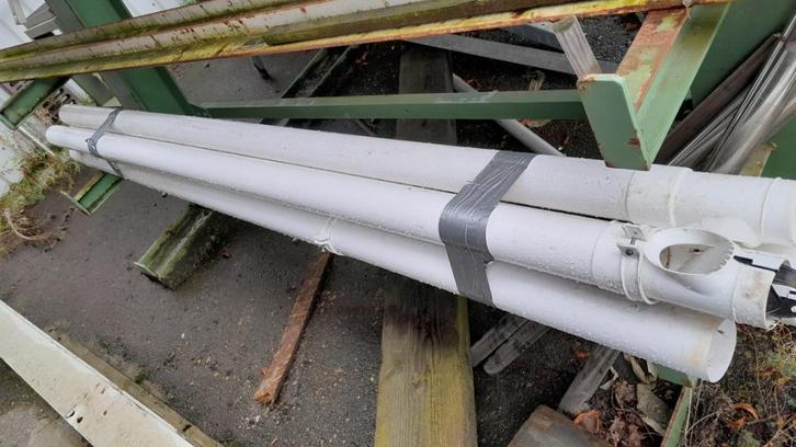 Regenpijp PVC Wit met bladvanger bladafscheider en Riool pvc, Doe-het-zelf en Verbouw, Buizen en Afvoer, Nieuw, Overige typen