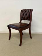 Engelse, Regency fauteuil in mahonie met leer, Ophalen, Gebruikt, Bruin, Engels / Klassiek