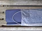 Zonnescherm, klemsysteem, donker blauw, 350 x 120, nieuw, Nieuw, Ophalen of Verzenden, 250 cm tot 450 cm, Knikarmscherm