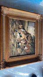 Oud schilderijtje van G Passet/ Stilleven met kippen, Antiek en Kunst, Kunst | Schilderijen | Klassiek, Ophalen of Verzenden